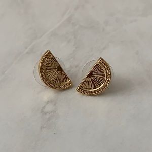 Gold watermelon stud earrings